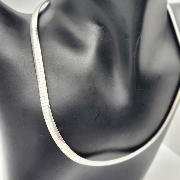 Vintage Milor Sterling Silver Omega Chain 17" - Picture 3 of 8